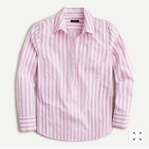 J.CREW pink collared popover tunic